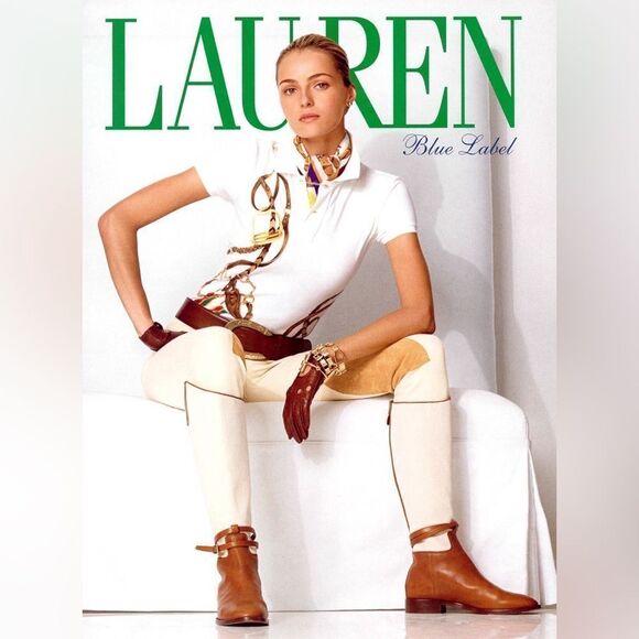 Ralph Lauren * Made in Italy Equestrian Inspired Brown Vachetta Horseshoe Belt - Picture 2 of 16